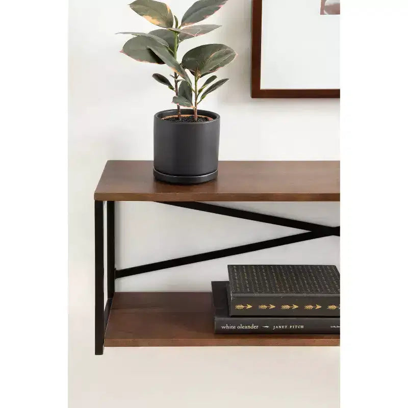 Tier Wall Shelf Brown/Black
