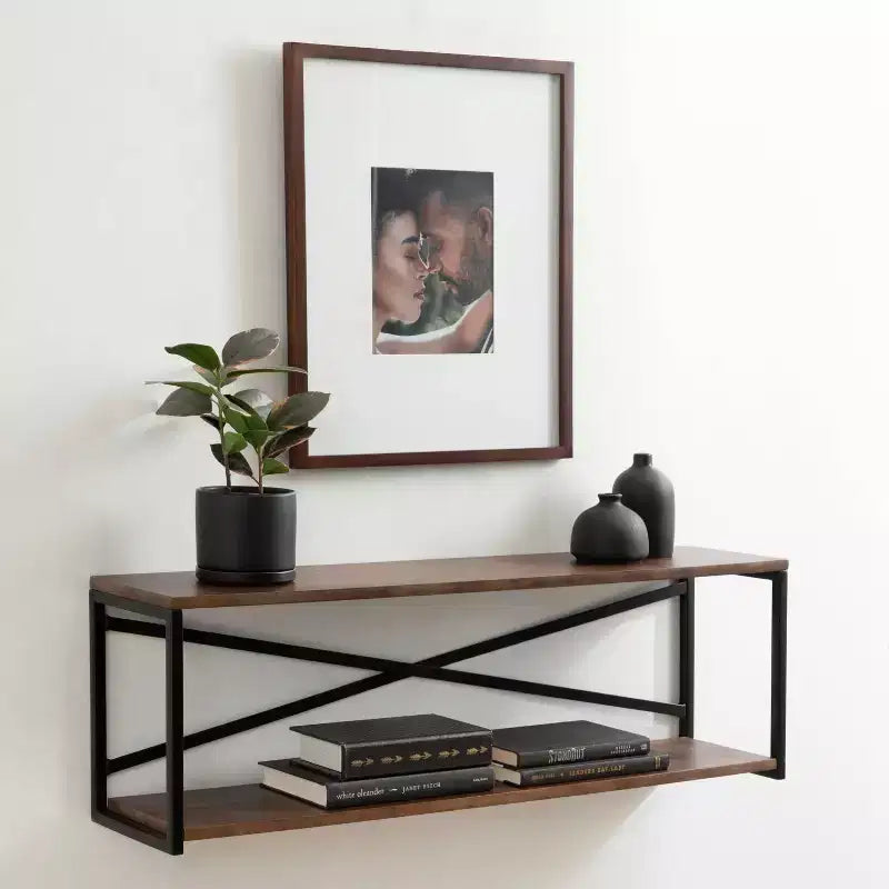 Tier Wall Shelf Brown/Black