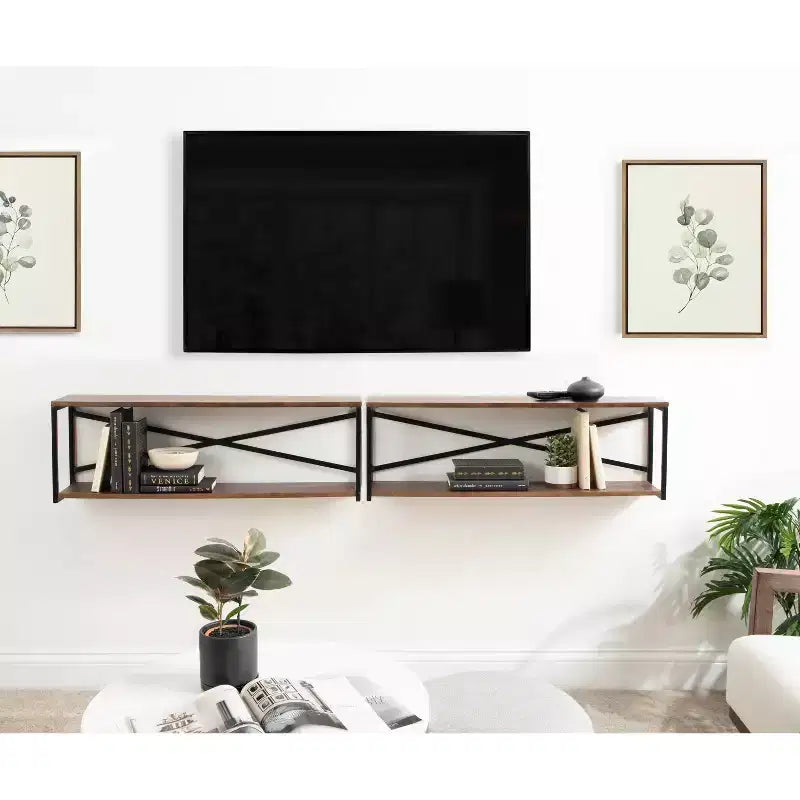 Tier Wall Shelf Brown/Black