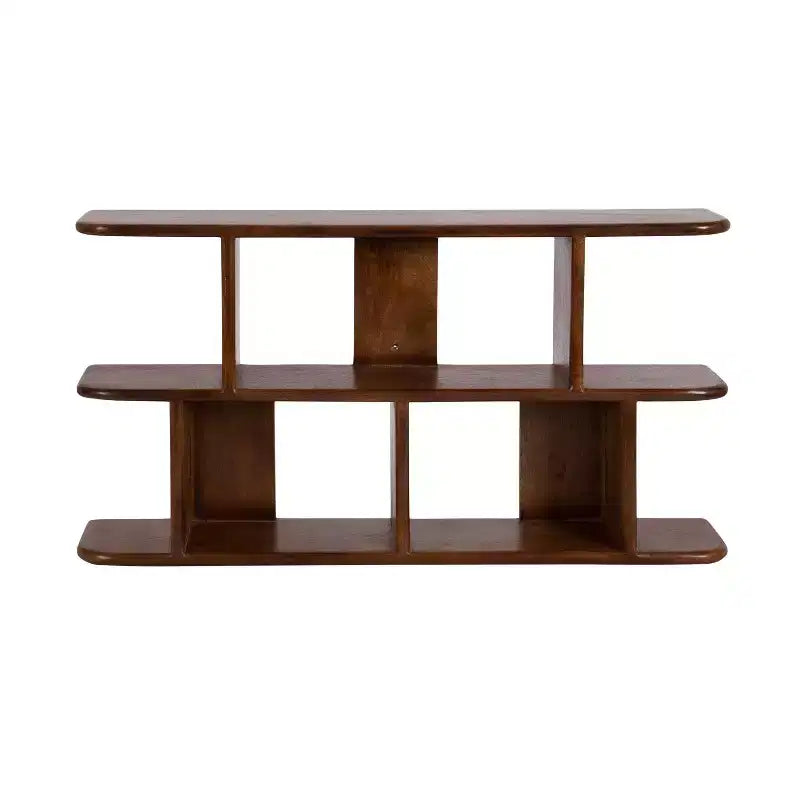 Wooden Wall Shelf Walnut Brown