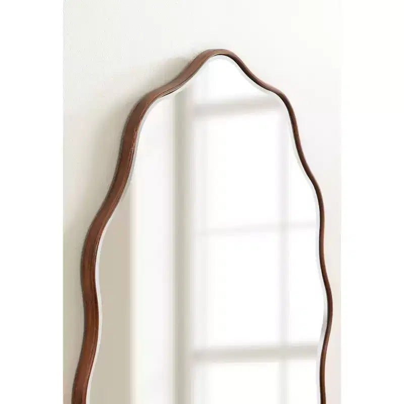 Oval Scalloped Mirror Bronze