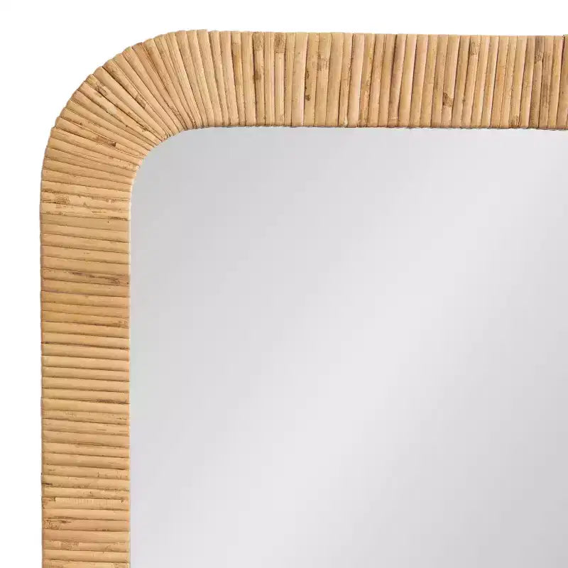 Rectangle Framed Wall Mirror Natural