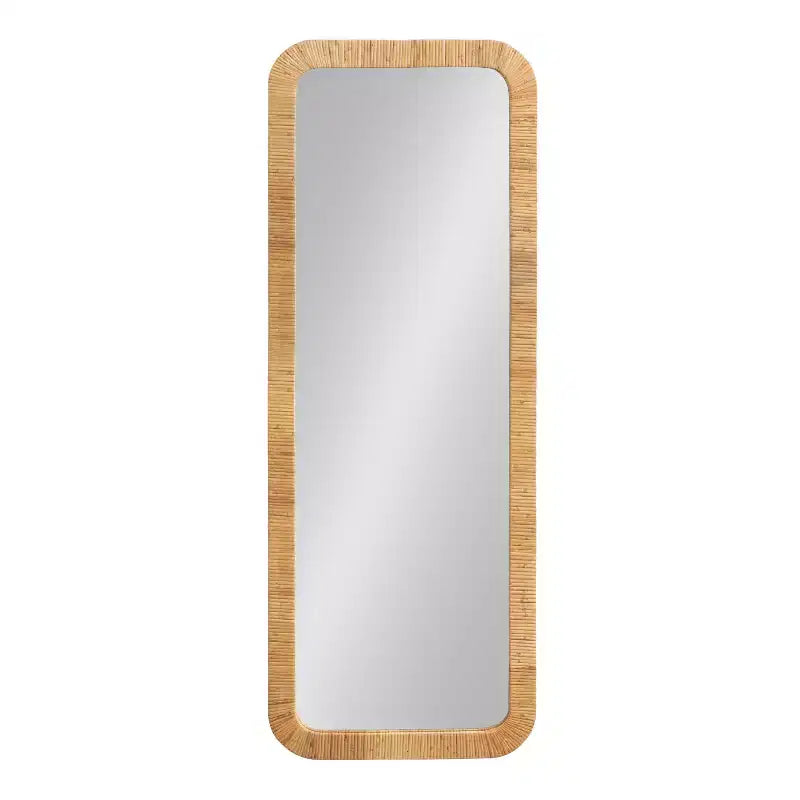 Rectangle Framed Wall Mirror Natural