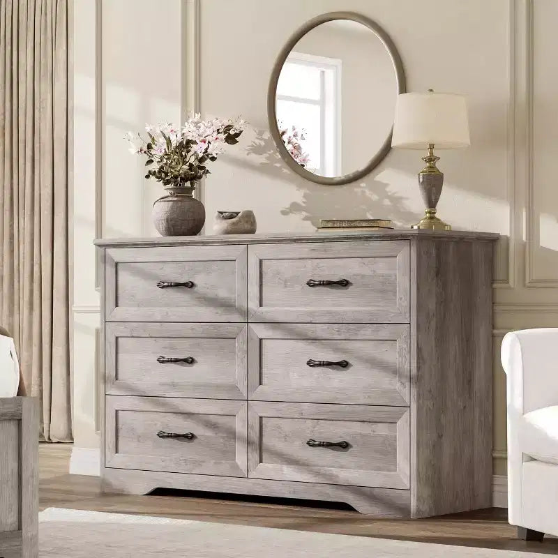 Dresser for Bedroom with Drawers, Wood Drawer Dresser Chest of Drawers for Closet, Living Room, Hallway, Nursery, Kids Bedroom