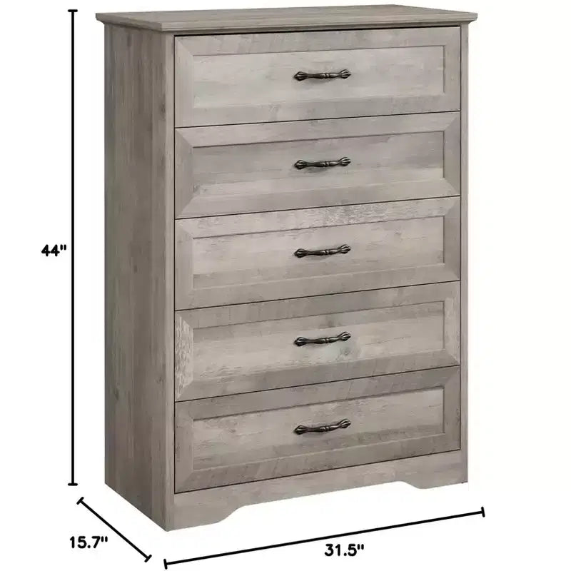Dresser for Bedroom with Drawers, Wood Drawer Dresser Chest of Drawers for Closet, Living Room, Hallway, Nursery, Kids Bedroom