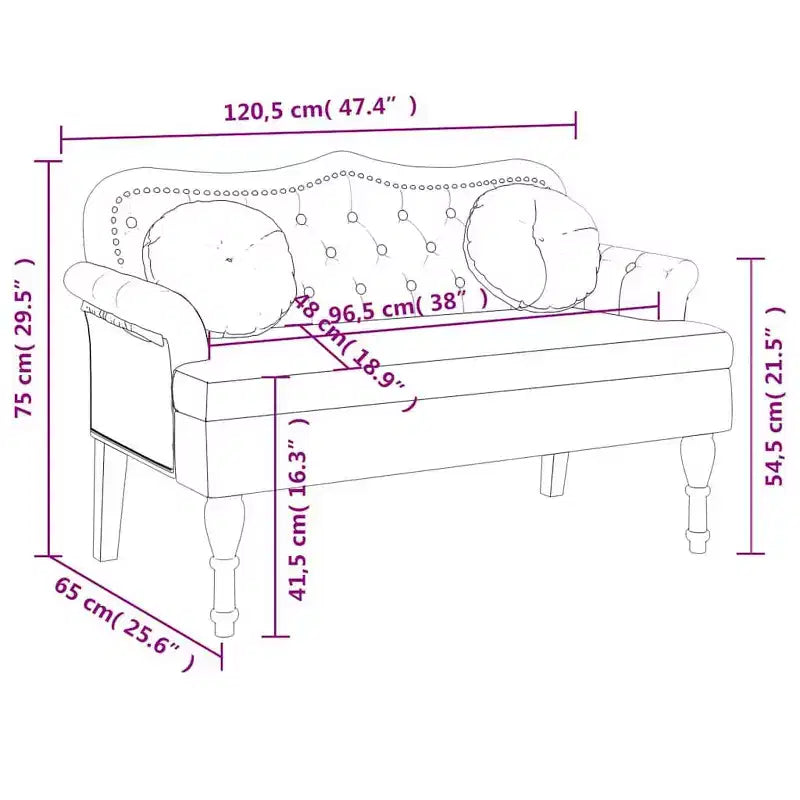 Bench with Cushions Dark Green 47.4x25.6x29.5 Velvet