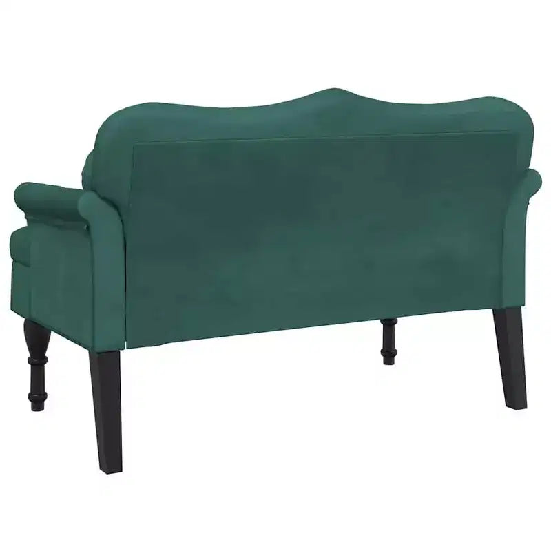 Bench with Cushions Dark Green 47.4x25.6x29.5 Velvet