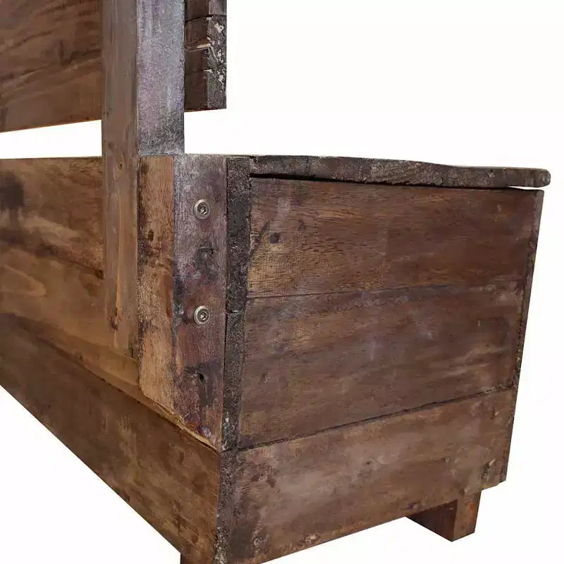 Bench Solid Mahogany Wood 33.9x15.7x23.6