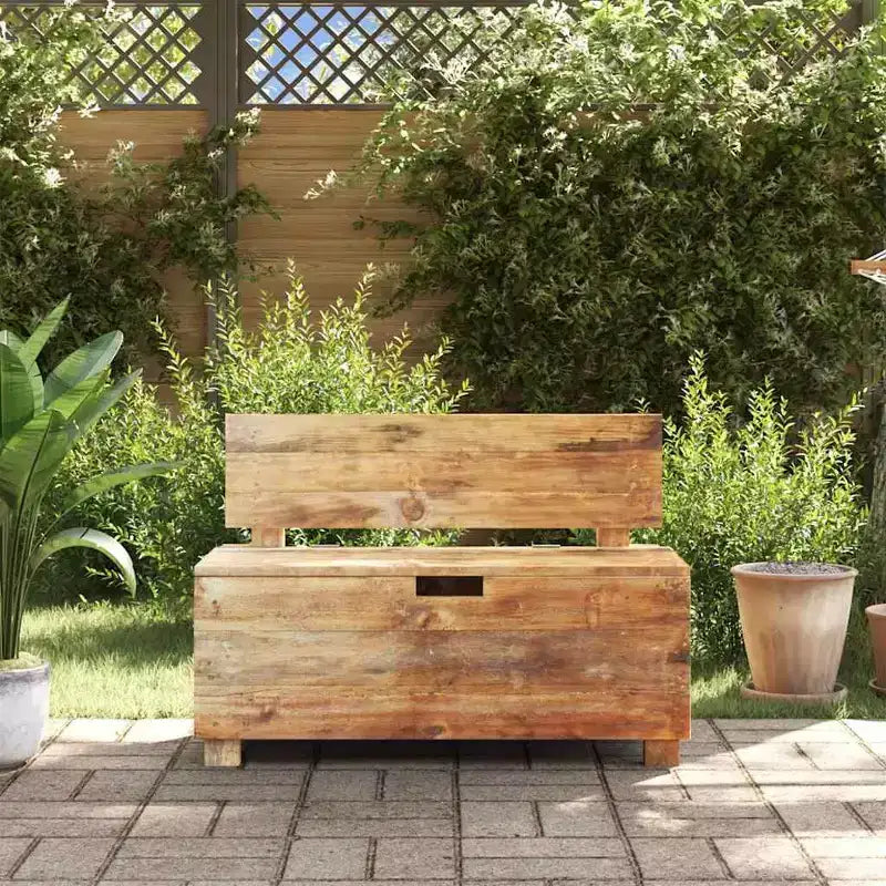 Bench Solid Mahogany Wood 33.9x15.7x23.6
