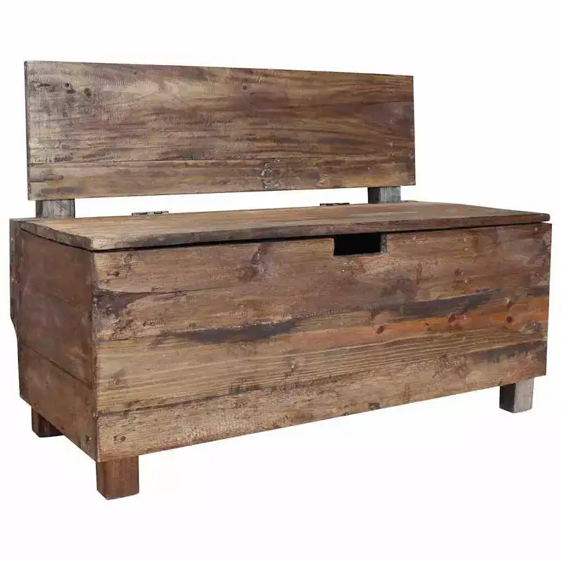 Bench Solid Mahogany Wood 33.9x15.7x23.6