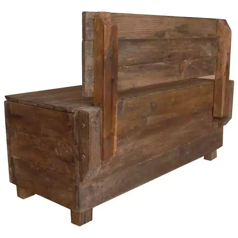 Bench Solid Mahogany Wood 33.9x15.7x23.6