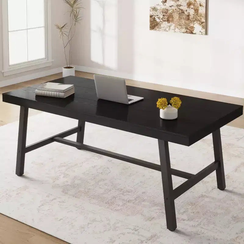 71 Inch Rectangular Dining Table, with Adjustable Feet