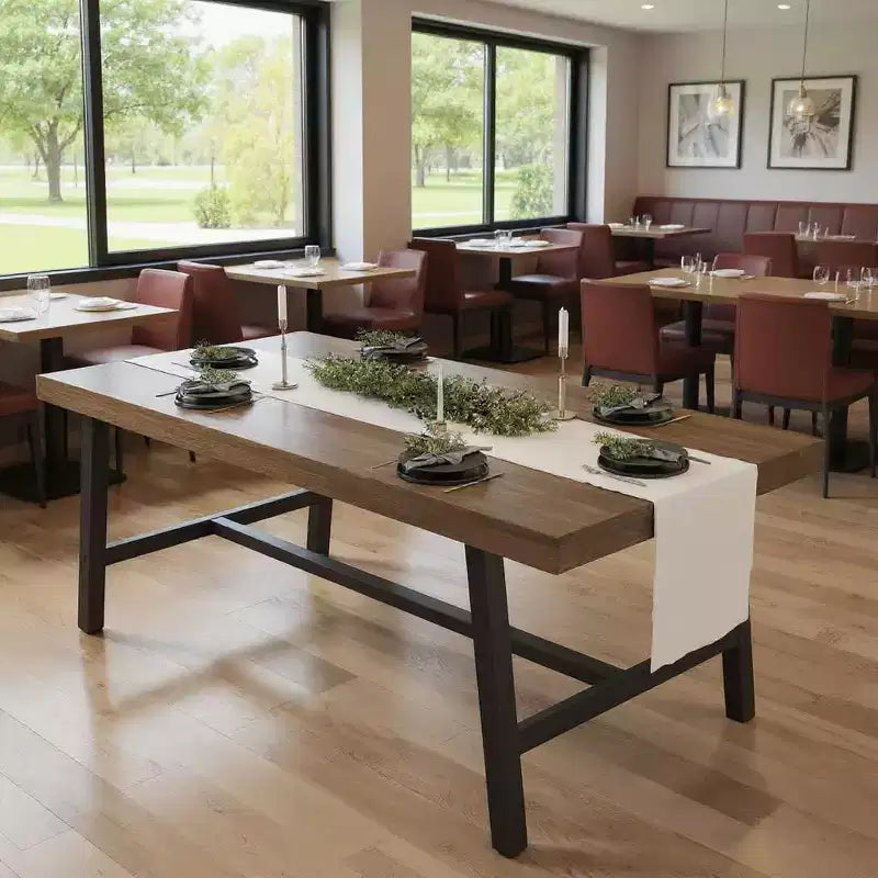 71 Inch Rectangular Dining Table, with Adjustable Feet