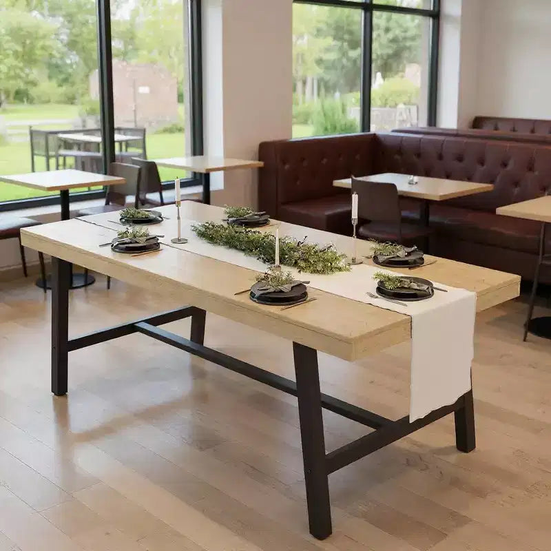 71 Inch Rectangular Dining Table, with Adjustable Feet