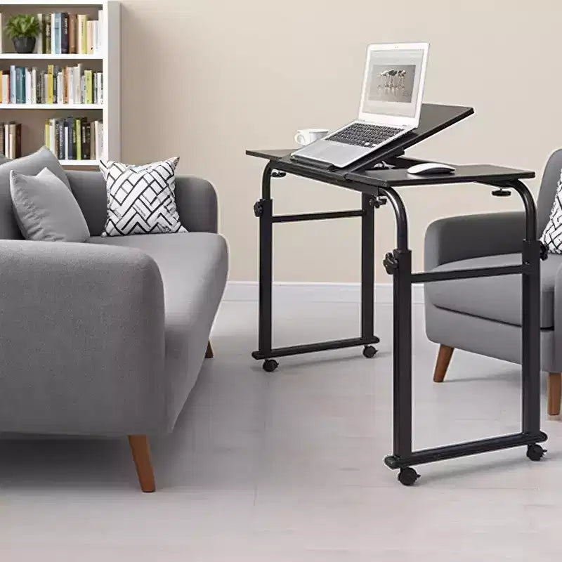 Overbed Table with Wheels - Laptop Desk Cart, Adjustable Height and Length, Table Over The Bed for Hospital and Home Use