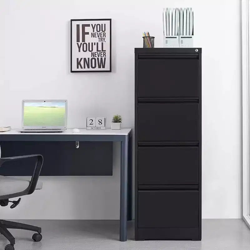 4 Drawer Vertical File Cabinet with Lock, Lockable Metal Storage Cabinet