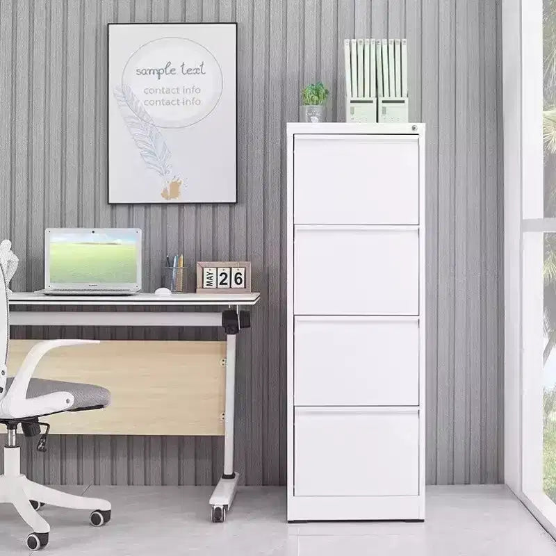 4 Drawer Vertical File Cabinet with Lock, Lockable Metal Storage Cabinet
