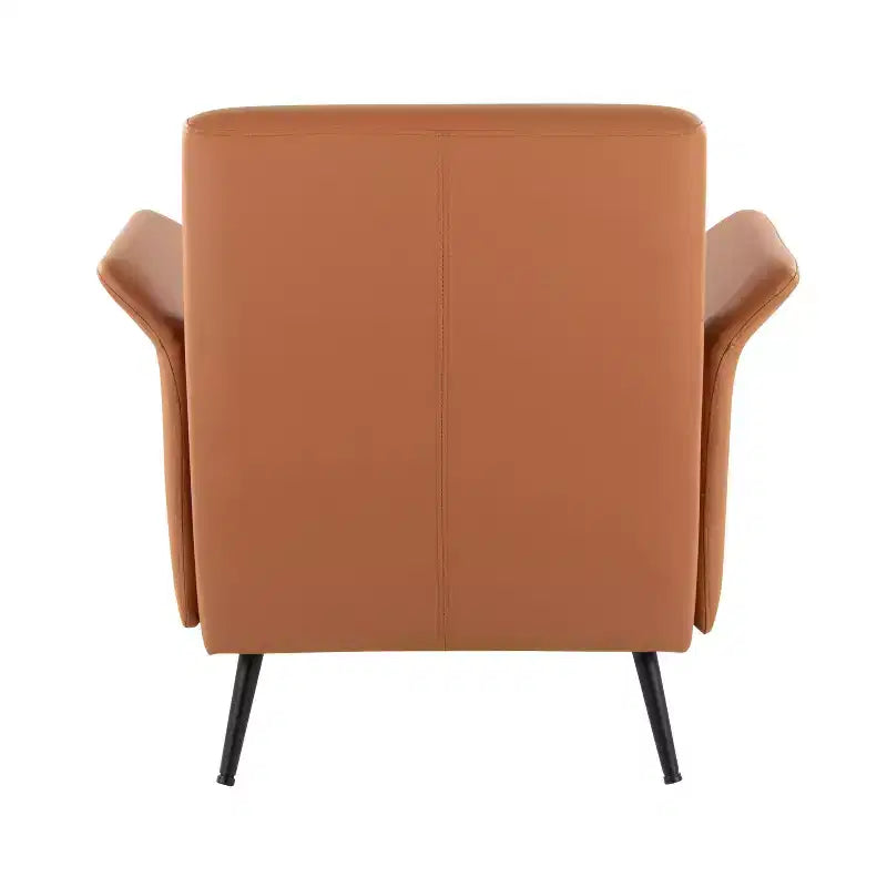Accent Chair Black Metal/Camel