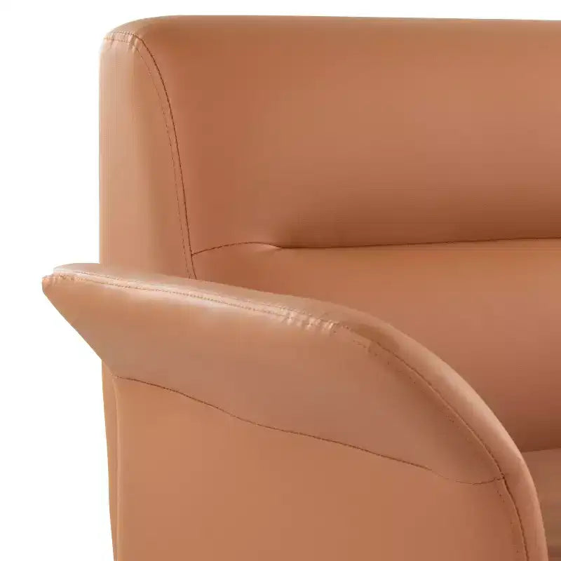 Accent Chair Black Metal/Camel