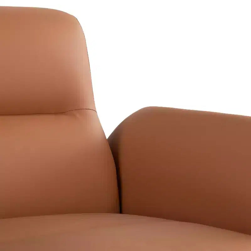 Accent Chair Black Metal/Camel