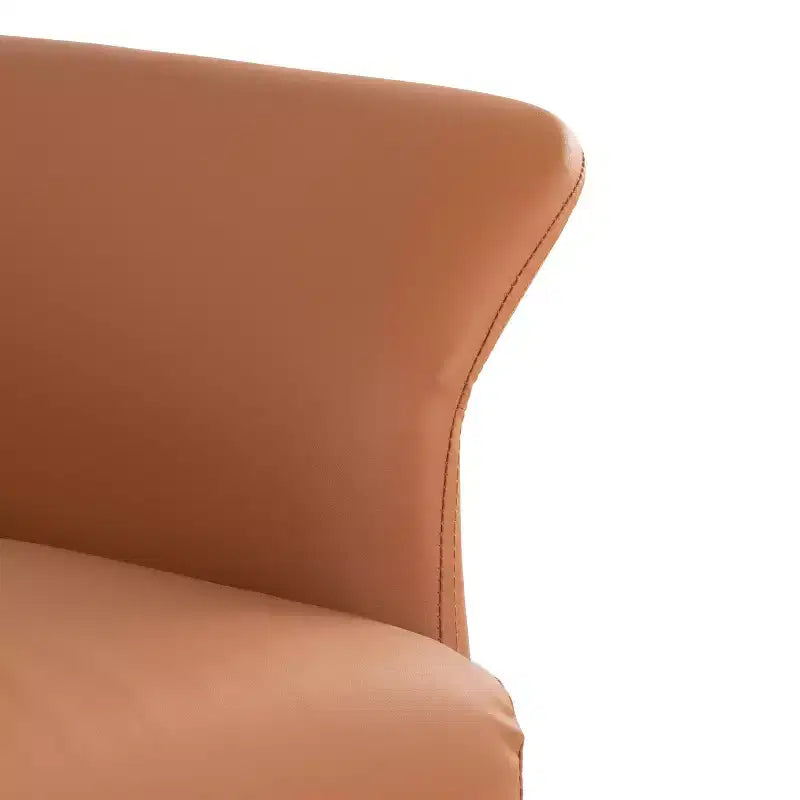 Accent Chair Black Metal/Camel
