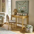 Wood Desk with Drawers Natural Wood