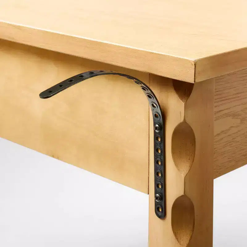 Wood Desk with Drawers Natural Wood