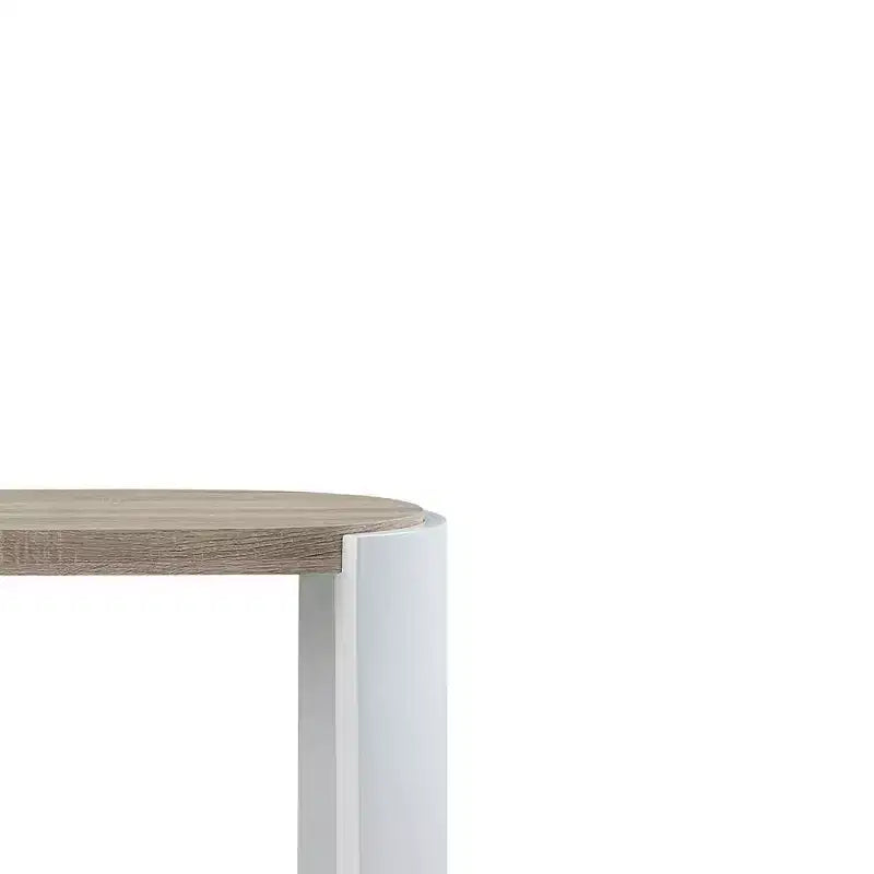 Console Table White/Oak Finish