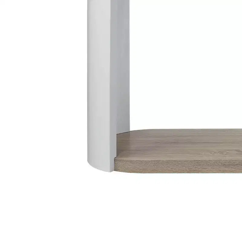 Console Table White/Oak Finish