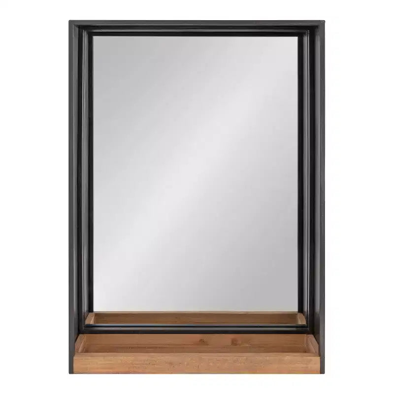 Functional Wall Mirror Rustic Brown