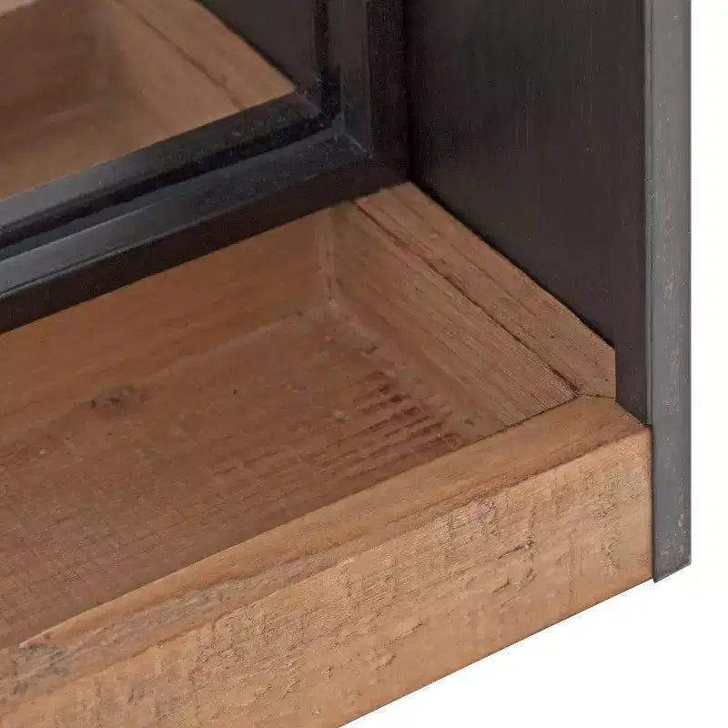Functional Wall Mirror Rustic Brown