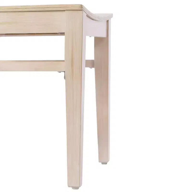 Dining Chair with Curved Backrest and Solid Wood Construction