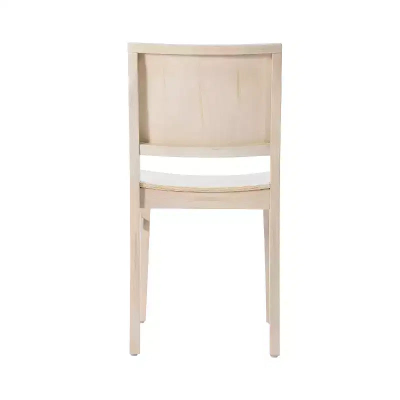 Dining Chair with Curved Backrest and Solid Wood Construction