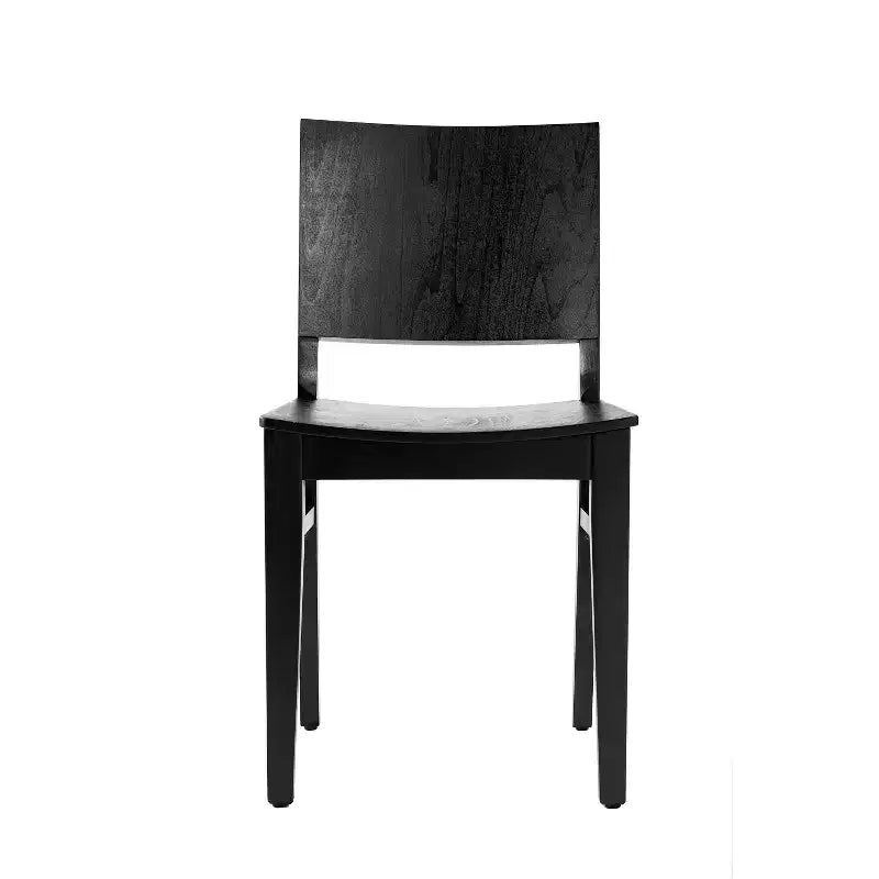 Dining Chair with Curved Backrest and Solid Wood Construction