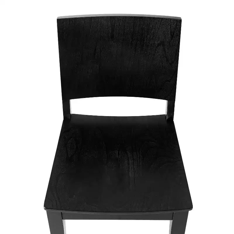 Dining Chair with Curved Backrest and Solid Wood Construction