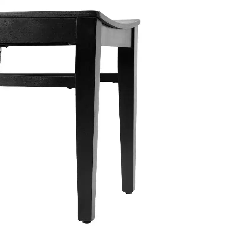 Dining Chair with Curved Backrest and Solid Wood Construction