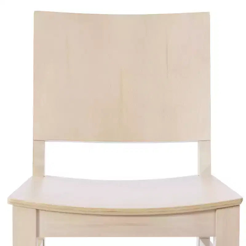 Dining Chair with Curved Backrest and Solid Wood Construction