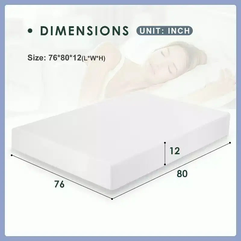12 inch Mattress Gel Memory Foam Mattress for Cool Sleep & Pressure Relief Certified/Bed-in-a-Box/Pressure Relieving