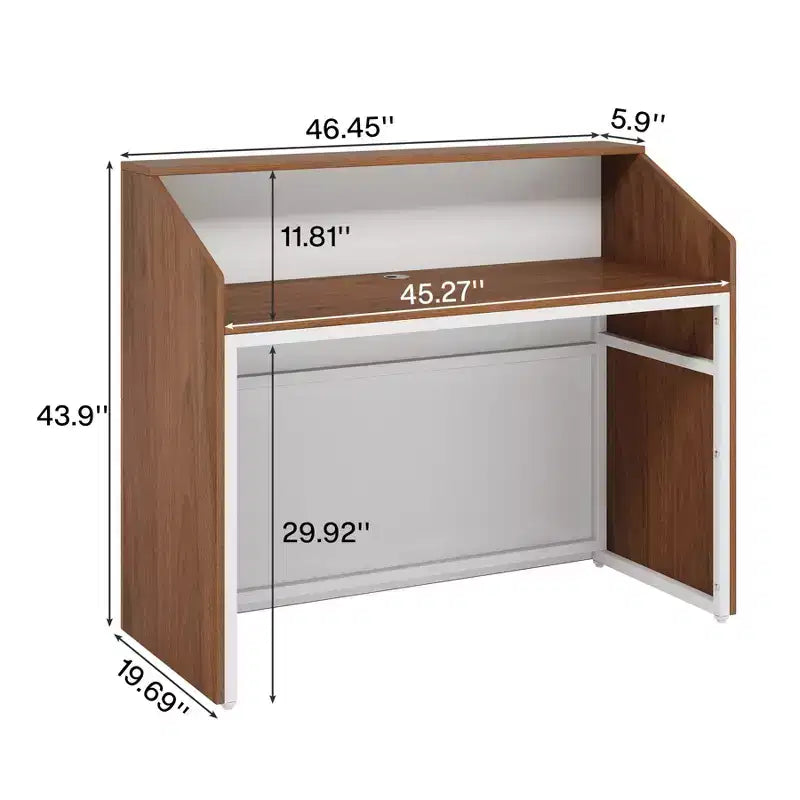 Reception Desk with Counter, 47 Front Desk