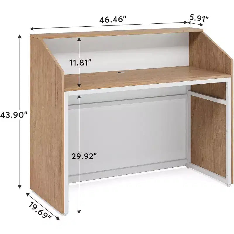 Reception Desk with Counter, 47 Front Desk