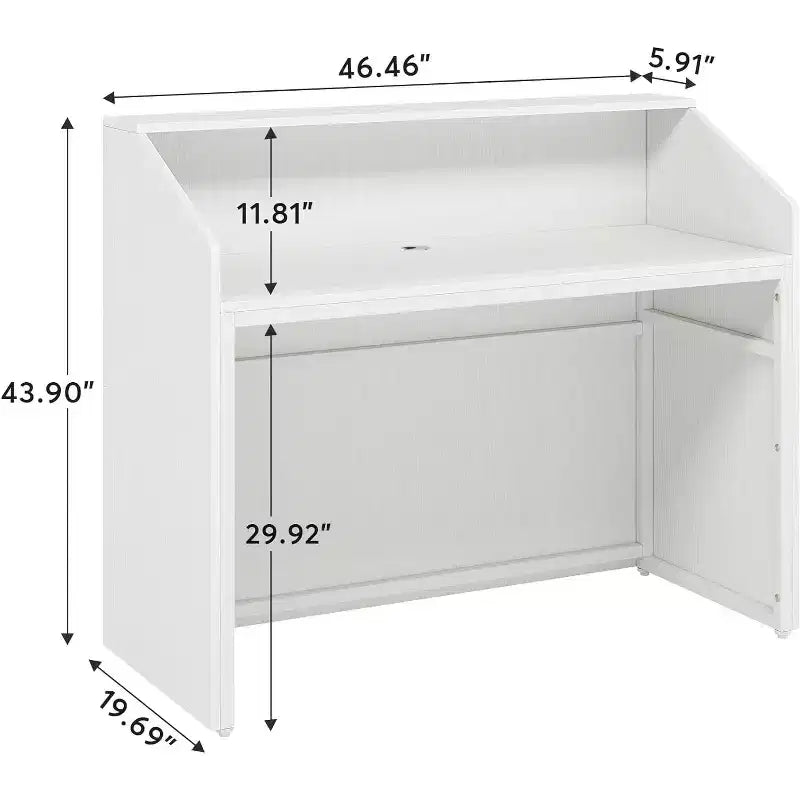 Reception Desk with Counter, 47 Front Desk