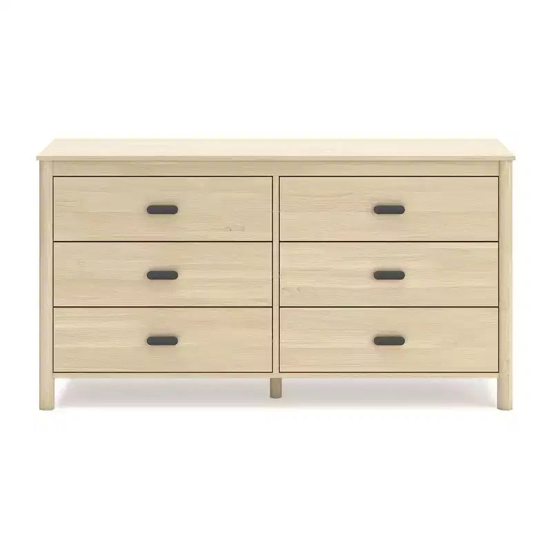 Six Drawer Dresser, Tan