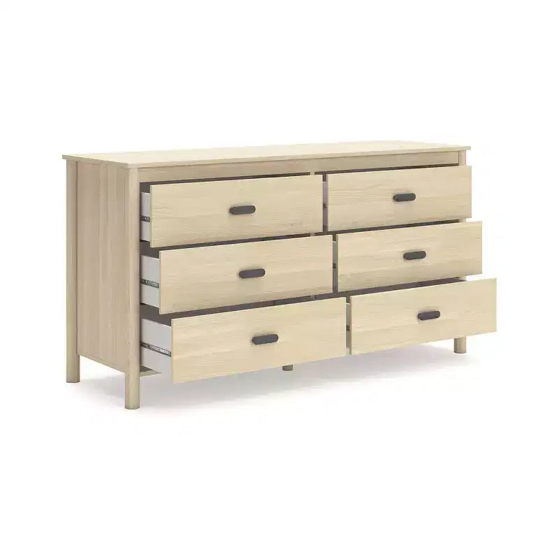 Six Drawer Dresser, Tan