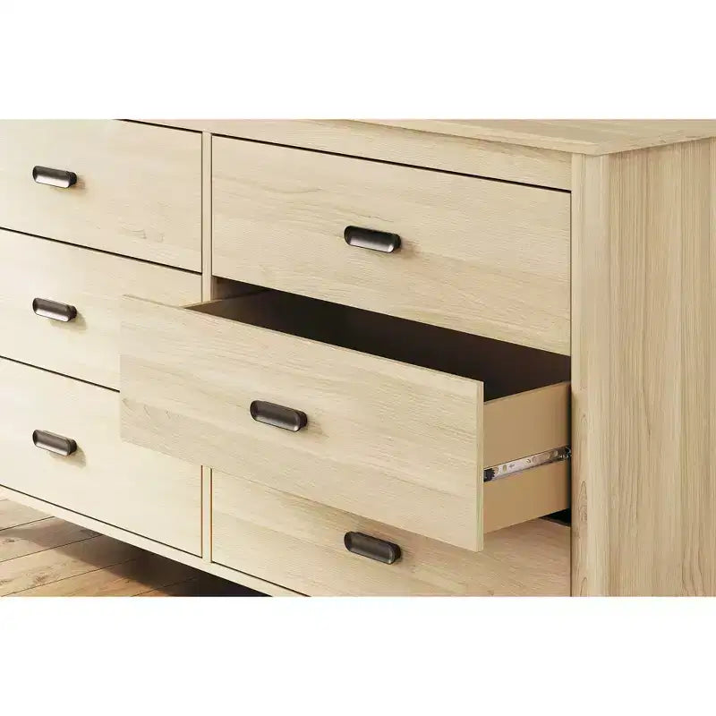 Six Drawer Dresser, Tan