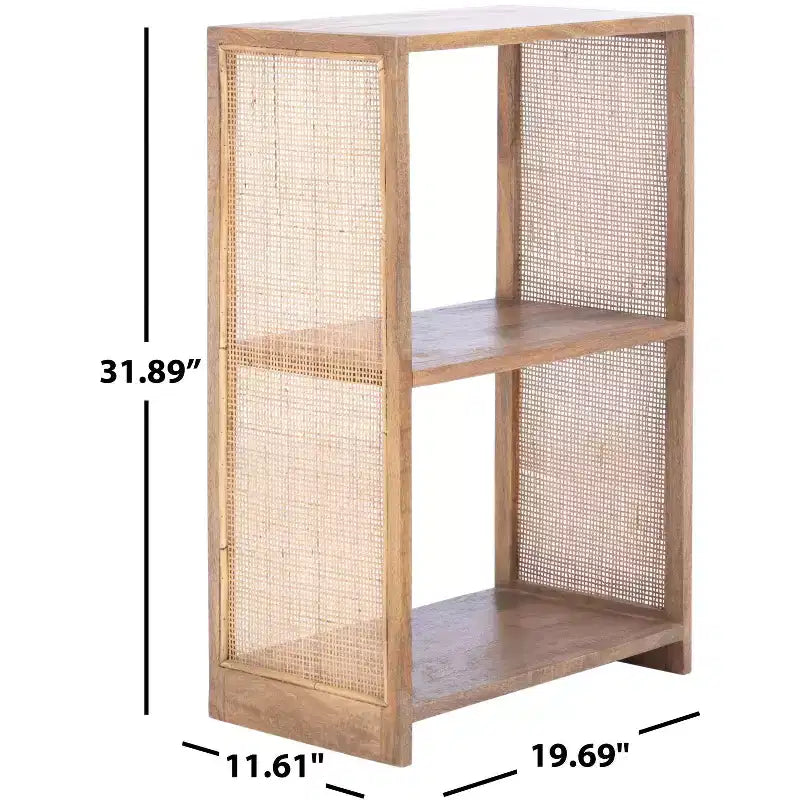 Phoenix 2 Shelf Etagere Natural/Golden Brown - Safavieh
