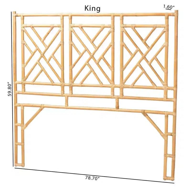 Rattan Queen Size Standalone Headboard
