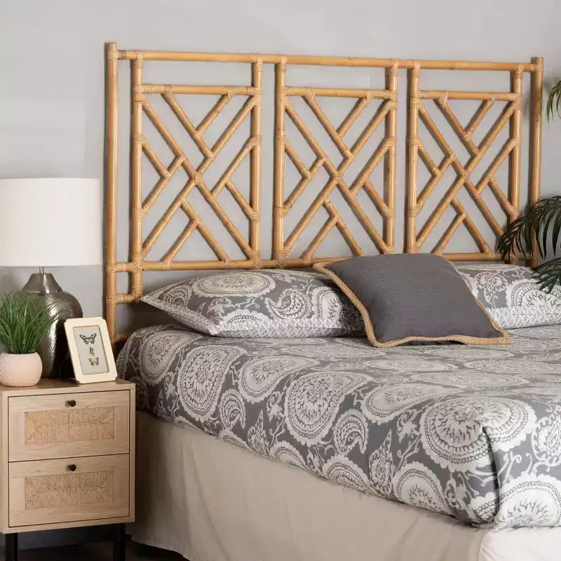 Rattan Queen Size Standalone Headboard