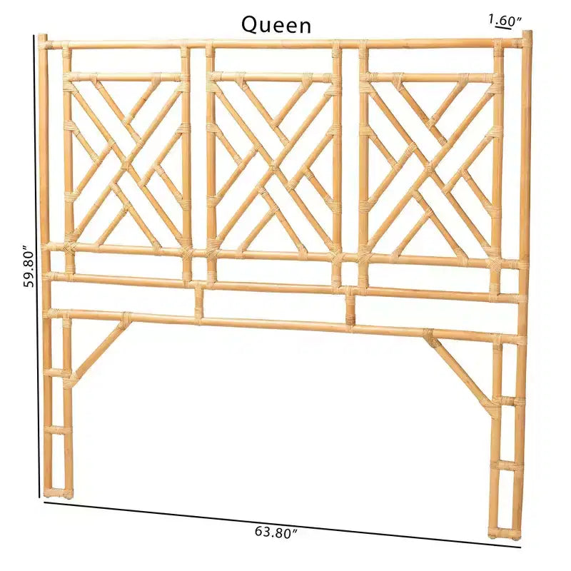 Rattan Queen Size Standalone Headboard
