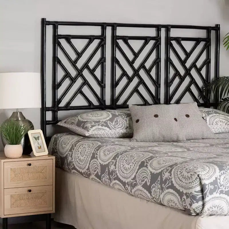 Rattan Queen Size Standalone Headboard