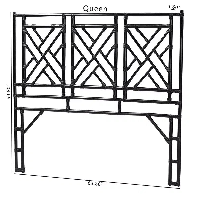 Rattan Queen Size Standalone Headboard